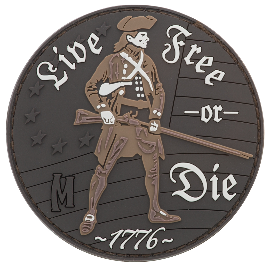 Maxpedition Rubber Patch LIVE FREE OR DIE Arid